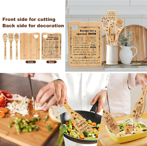Mothers Day Gifts for Mom - Birthday & Thank You Gifts, Mom Cutting Board Set, Kitchen Decoration Gifts for Mother
