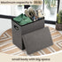 16.5x16.5x10.6in COSYLAND Ottoman with Storage Collapsible Fabric - Footrest Foot Stool for Room, Slim Tall Folding