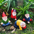 Yoga Gnome Miniature Garden Gnome, Fairy Garden Accessories Set of 4 Little Outdoor Gnomes