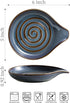 Spoon Holder, Cooking Spoon Rest for Utensils, Large Spoon Holder with Handle for Easy Grip, Gray and Blue