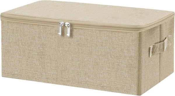 ANMINY Storage Bins with Zipper Lids 13 Qt Lidded Fabric Storage Boxes