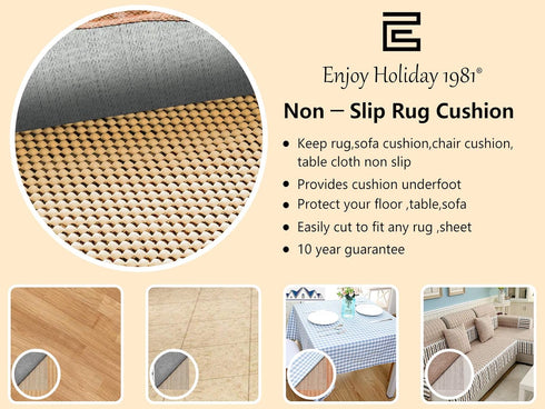 Non Slip Area Rug Pad Gripper, 2x6 Strong Grip Carpet Pad for Area Rugs and Hardwood Floors
