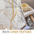 FMFUNCTEX Linen Semi Sheer Curtains for Bedroom, 84 Inches Long Yellow White Drapes with Grey Tree Branch Print