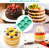 4 Inch Round Silicone Mold for Baking, 3 Pcs Large Non-Stick Muffin Top Pan, 6-Cavity Baking Mold