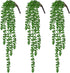 RECUTMS Artificial Succulents Hanging Plants 3pcs Fake Hanging Plants String of Pearls