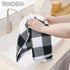 Set, 12" 12" 13" 28", Set 8 homing Buffalo Plaid Kitchen Towels and Dishcloths x and x of Bulk Cotton Waffle Weave Dish