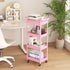 4-Tier 4-Tier-Plastic) MIOCASA Utility Rolling Cart with Detachable Tray Top, Kitchen Storage Organization, Art Cart
