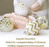 30PCS Christmas Balls Ornaments - 60MM Gold & White Painted Shatterproof Hanging Decorations for Tree