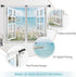 Riyidecor Ocean Beach Coastal Kitchen Curtains, Short Hawaiian Floral Scenery, 2 Panels 27.5Wx39H Inch