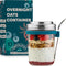 Overnight Oats Jar with Spoon & Stainless Steel Lid - 16oz Leakproof