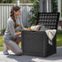 32 YITAHOME Gallon Outdoor Storage Box, Water Resistant Resin Deck Box, Indoor Outdoor Lockable Storage Container