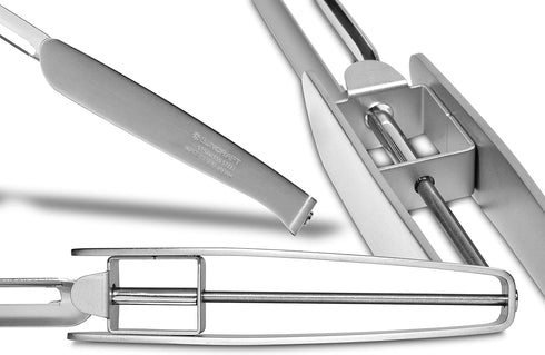 Long Vegetable Peeler, 8.5 Inch Stainless Steel with Plastic Safety Cover, Seki Japan