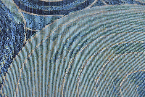 Unique Loom Outdoor Modern Collection Area Rug, Rippling, 2' 2" x 3' 1", Light Blue/Navy Blue