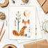 BESERH Set 3, 8x10 Inches Woodland Animals Nursery Decor, Wild Animals Forest nursery wall art Hedgehog Fox Hare