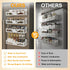 4-Pack Magnetic Spice Rack for Refrigerator, Metal Seasoning Organizer for Kitchen Storage Organization, Space Saving