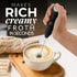 Zulay Kitchen Duracell Powered Milk Frother Handheld Foam Maker - Whisk Drink Mixer for Coffee, Latte, Matcha, Cappuccino - Mini Foamer by Milk Boss - Batteries Included - (Black/Silver) by Zulay Kitchen