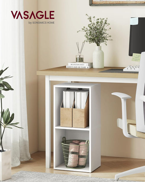 2-Tier 9.4 11.8 25.2 Inches, ULBC432W01 VASAGLE Custos Collection - Bookshelf, Bookcase, Book Shelf, Open Storage