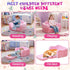 2-in-1 Lamerge Toddler Couch,Glow in The Dark Baby Floor Bed,Foldable Toddler Chair Kids Sofa for playroom,Convertible