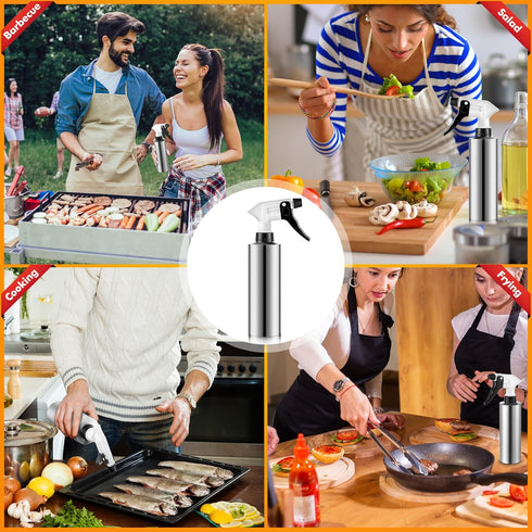 2 in 1 Spray Bottle and Marinade Injector, 10.15oz Food Grade Spritzer Bottle for Smoking Cooking