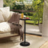 24.4" BLUEWEST Drink Table, Tall Compact Side Table with Phone Slot and Weighted Base, Durable Pedestal Table Accent