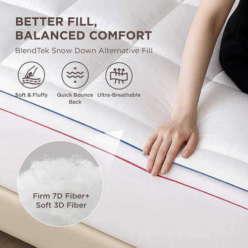21 Inches, Bedsure Queen Mattress Topper - Extra Thick Mattress Pad Cover with Deep Pocket fits up to Soft Pillow Top