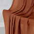 Terracotta Linen Curtains, 84 Inch Length 2 Panels Set for Living Dining Room, Light Filtering Semi Sheer Drapes