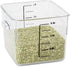 Rubbermaid Commercial Products Space Saving Square Food Storage Container, 6 Quart, Clear