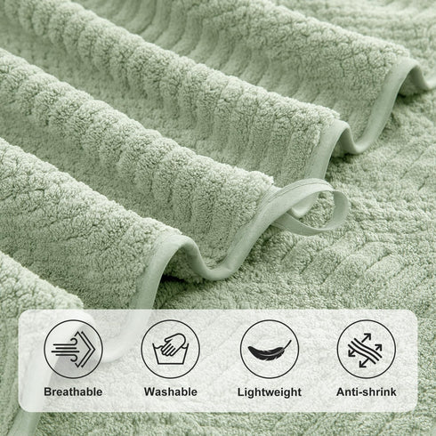 8-Piece Set,2 Sheet,2 4 Washcloths,600 Set,Highly Green Bath Towels Oversized Large Bath Towels Hand Towels and GSM