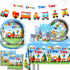 Lenyunge Chuagaa Chugga Two Two 142PCS Birthday Decoration Train Paper Plates Tableware Set