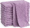 Homaxy 12 Pack Kitchen Dish Cloths, 10 x 10 Inches, Purple, Super Soft and Absorbent Coral Velvet Cleaning Cloths.