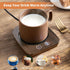 VOBAGA Imitation Wood Grain Coffee Cup Warmer & Mug Warmer for Desk, Electric Beverage Warmer Plate with 3 Temperature