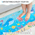 40 16 Inch Vannokor Baby Bath Mat for Tub Non Slip Kids, X Extra Long Bathtub Mat with Drain Holes and Suction Cups