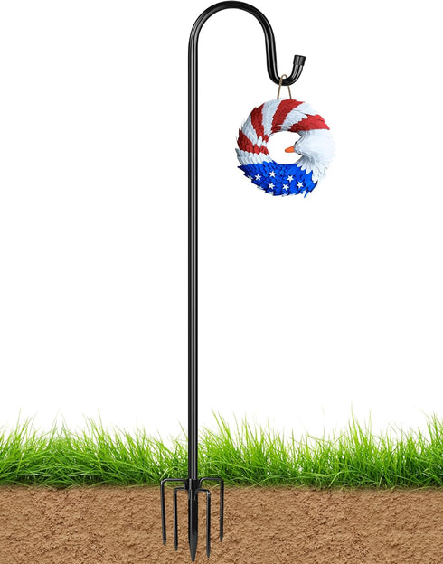 XDW-GIFTS Bird Feeder Pole for Outdoor, 92 Inch Shepherds Hooks Heavy Duty