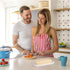Zulay Kitchen Butter Dish with Lid, Porcelain White Ceramic Butter Keeper with Knob Handle for Cooking, Elegant Design