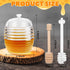 8 oz 2 Set, Loscarol Honey Jar with Dipper and Lid, Glass Honey Pot Dispenser with Dippers Sticks Honey Containers