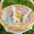 2Pcs 5.5 Inch Easter Bunny Decorations - White Resin Easter Rabbits with Carrot, Decorative Bunnies Mom with Kids