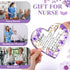 Kathfly Nurse Appreciation Gift for Women, Floral Inspirational Acrylic Sign Prize Thank You Nurse Week for Graduation