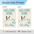 Welcome Home Baby Boy Garden Flag 12×18 Inch Double Sided Burlap Flag for Newborn Gender Reveal Lawn Yard Sign