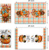 Fall Sweet Fall Cartoon Mouse Pumpkin Kitchen Dish Towels Set of 2 - Autumn Coffee Wreath Doughnut Drying Cloths