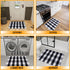 Ottomanson Rugs for Entryway, 2'3" x 3' Non Slip Buffalo Plaid Small Area Rug, Black/White