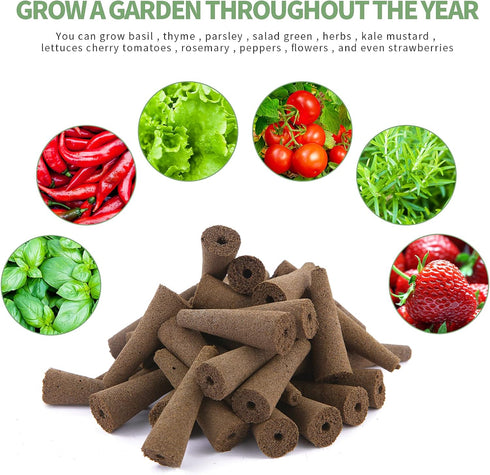 TISOHUGO 150 Pack 10 Grow Sponges, Seed Pods Replacement Root Growth Sponges Compatible with AeroGarden, Moldy-Free