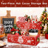 2 QIKSION Pcs Hot Cocoa Bar Station, Wood Hot Chocolate Bar Organizer Accessories, Chocolate Bar Containers