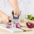 Mumulo Stainless Steel Onion Slicer for Onions, Tomatoes, Eggs, and Vegetables with Protective Cover (Black)