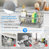 304 Countertop Cisily Sink Caddy Organzier with High Brush Holder, Sponge Holder for Sink, Rustproof Stainless, Kitchen