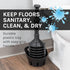 JS Jackson Supplies Black Toilet Plunger with Black Bellows Accordion and Storage Tray