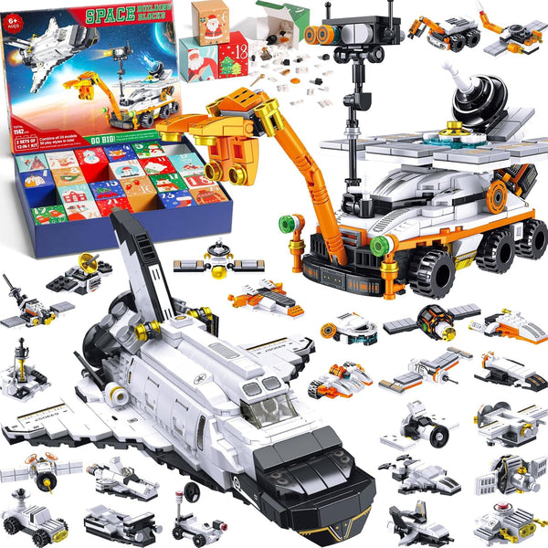 Asoulin Advent Calendar 2025 Boys, 24 Days STEM Space Explorer Rover & Space