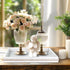 Countertop, 16.5" 13"x 1.6" Wooden Decorative Tray, Rectangular Serving Tray with Wood Bead, Farmhouse Big Tray