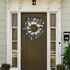 VioletEverGarden 20 Inch Spring Wreath for Front Door, Violet Blue and White Daisy Floral Decor