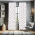 Lunarable Panda Window Curtains, Cartoon Style Bear Drawings with Pinkish Foliage Leaves, 2-Panel Set - 28" x 63", Pink