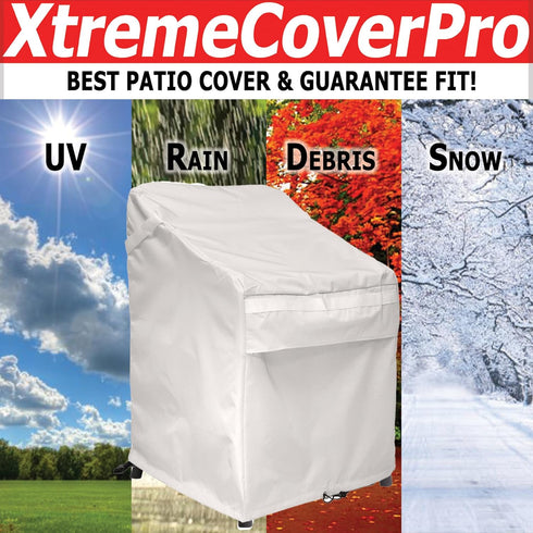 24D 24W 36H 800D 24x24x36 armless 24 24 36 inches x x UV-proof Waterproof Furniture Patio Cover white cream breathable